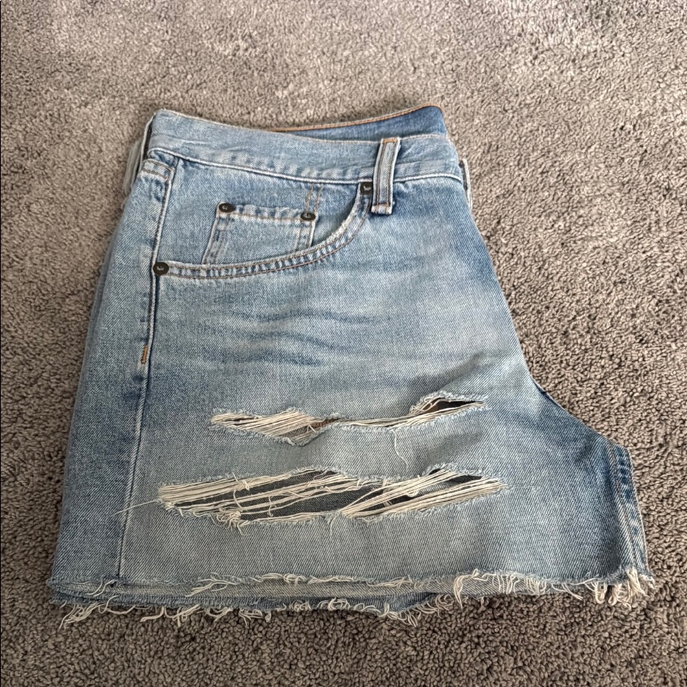 rag & bone distressed Jean Shorts